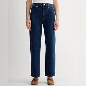 Everlane Organic Cotton The Way High Jean Vintage Indigo Blue 30L 30 Long Tall